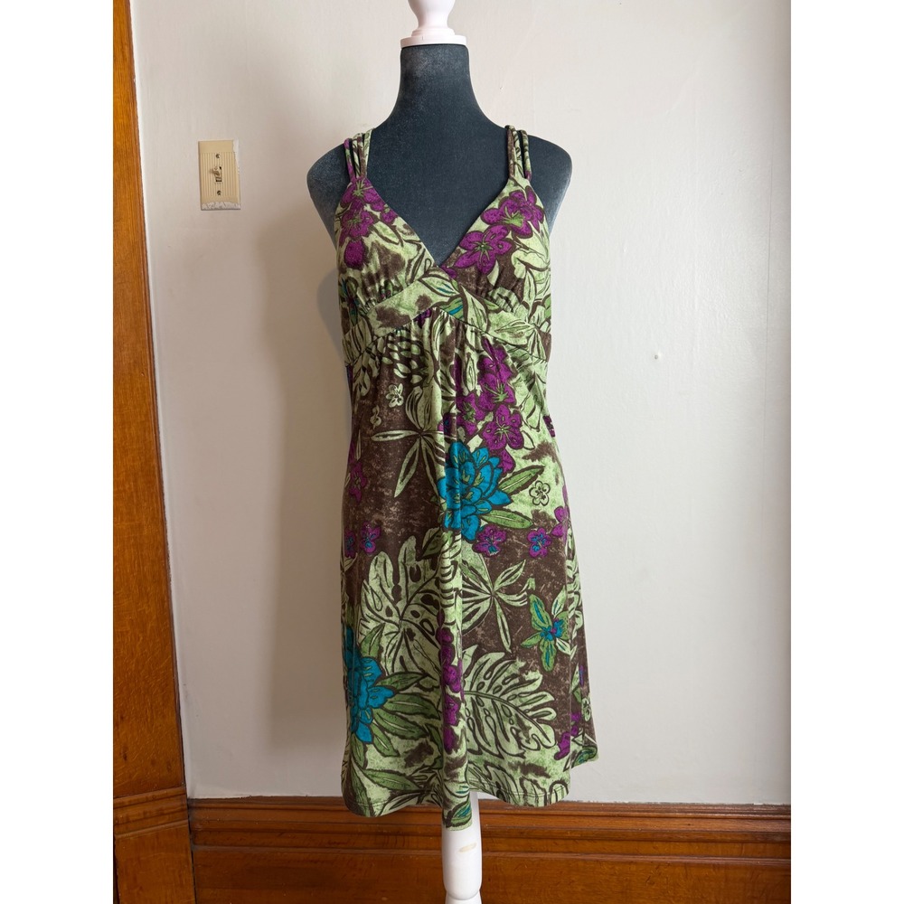 Floral Empire Waist Sun midi dress. Y2K festival baby doll whimsical grunge M